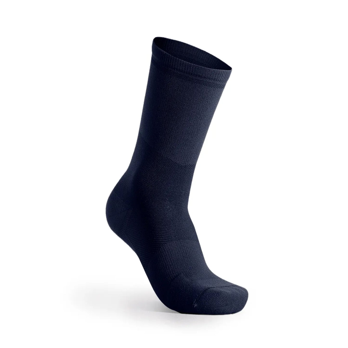 Navy blue sock on a white background