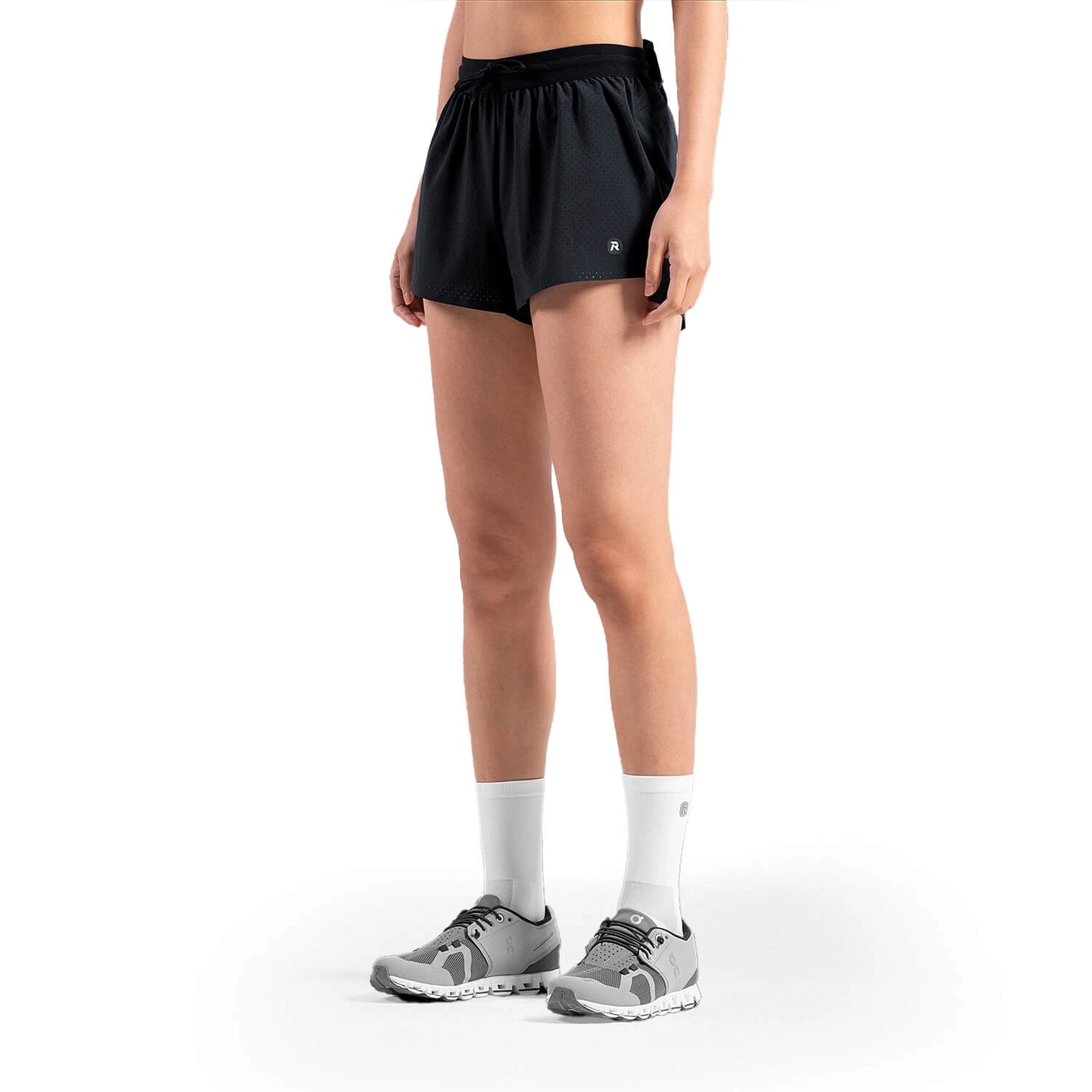 Waistband Linerless Shorts Women Black