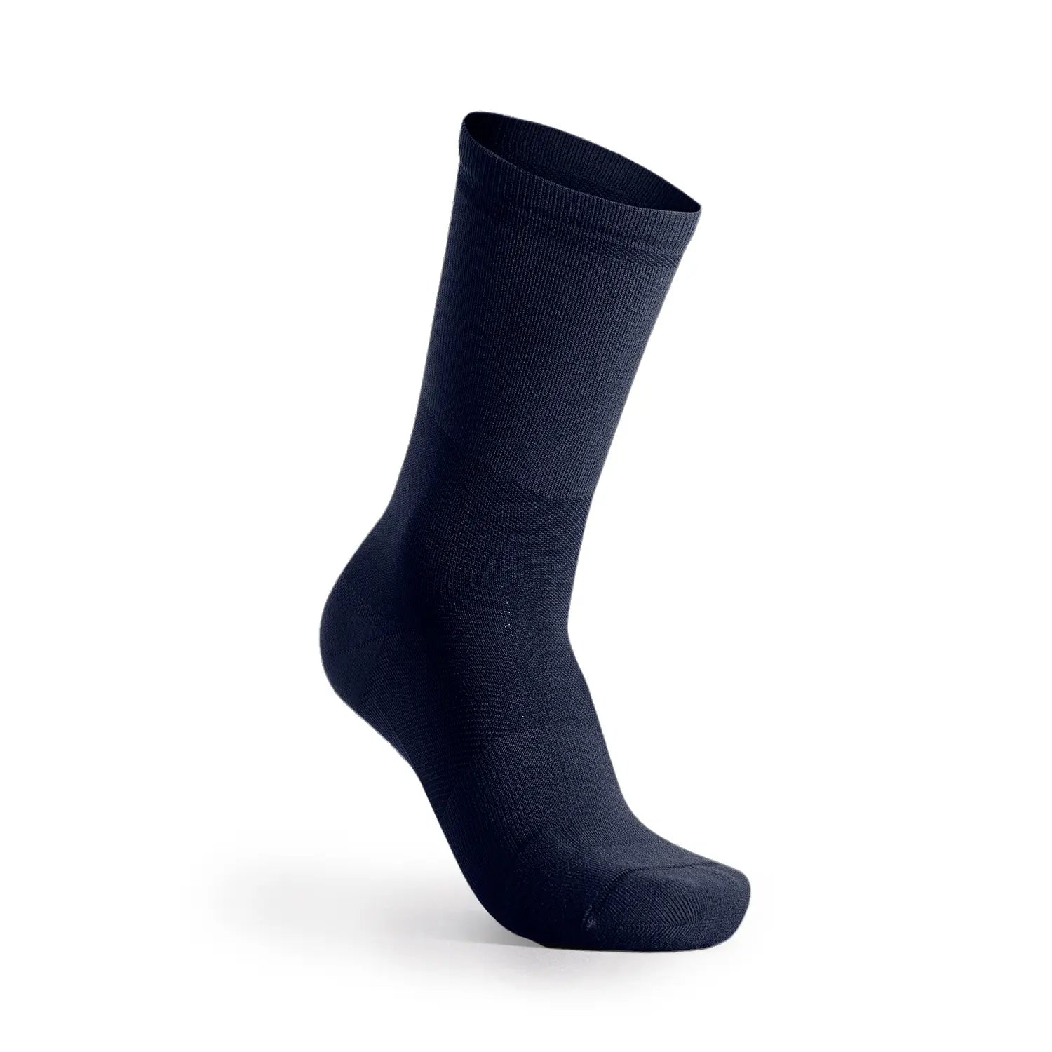 Navy blue sock on a white background