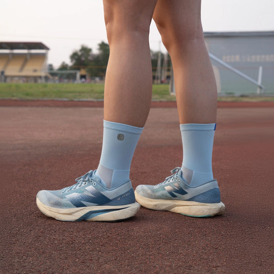 Performance Running Mid Cut Socks Sky Blue