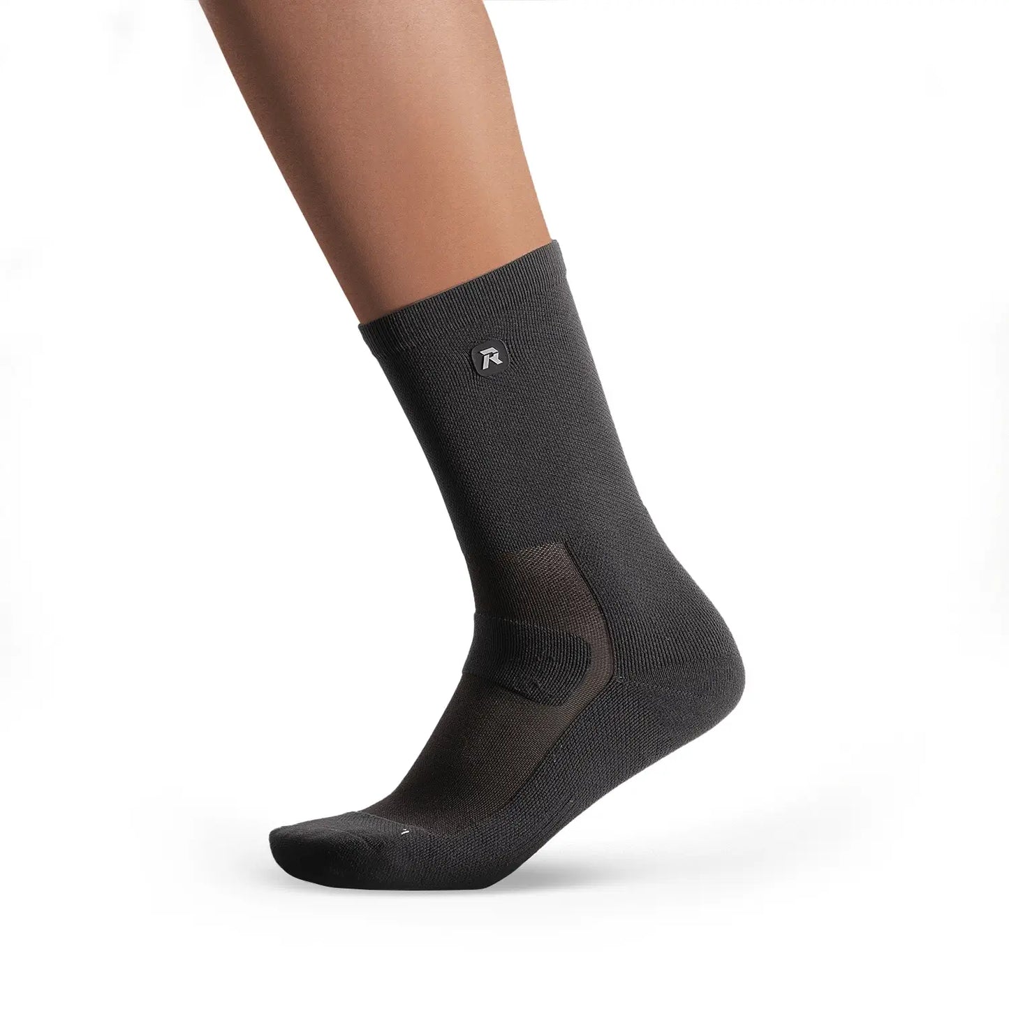 Performance Running Mid Cut Socks Carbon Black