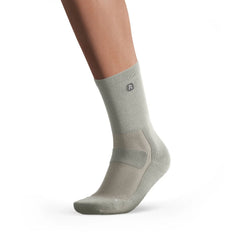 Performance Running Mid Cut Socks Gray Green