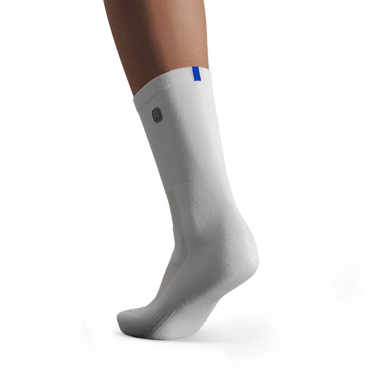 Performance Running Mid Cut Socks White